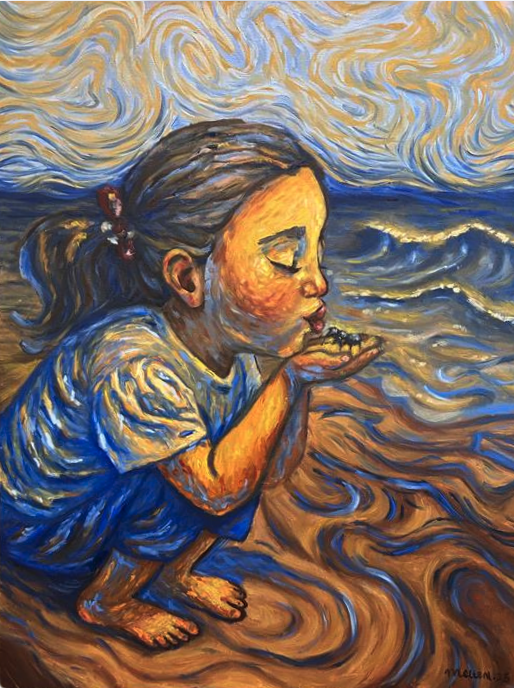 girl holding ant