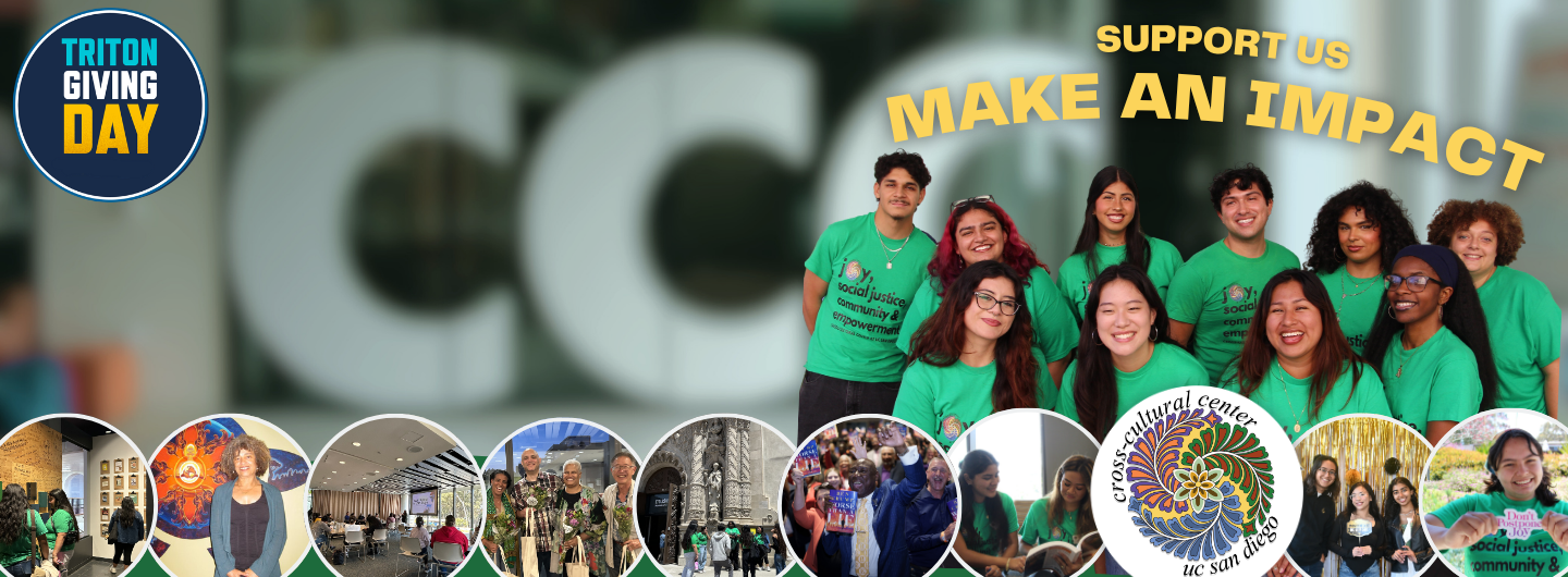 students in front of CCC with a timeline of events .