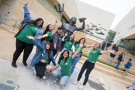 CCC members by the Triton statue