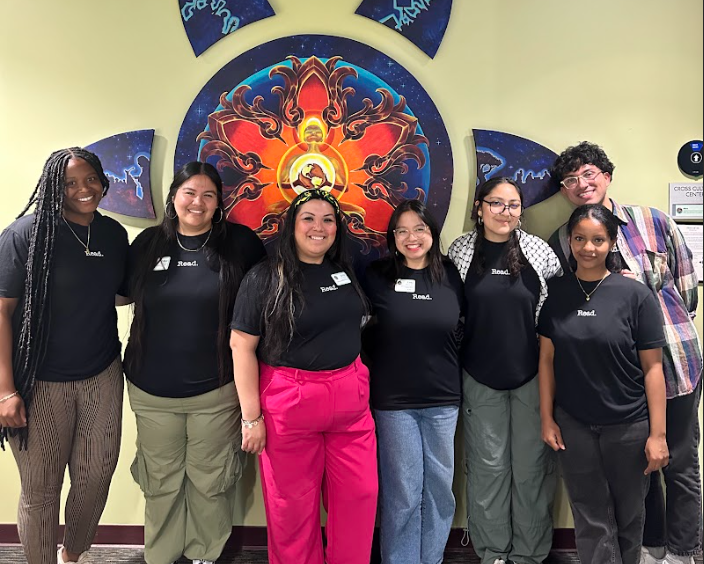 CCC staff and interns in front of mandala 
